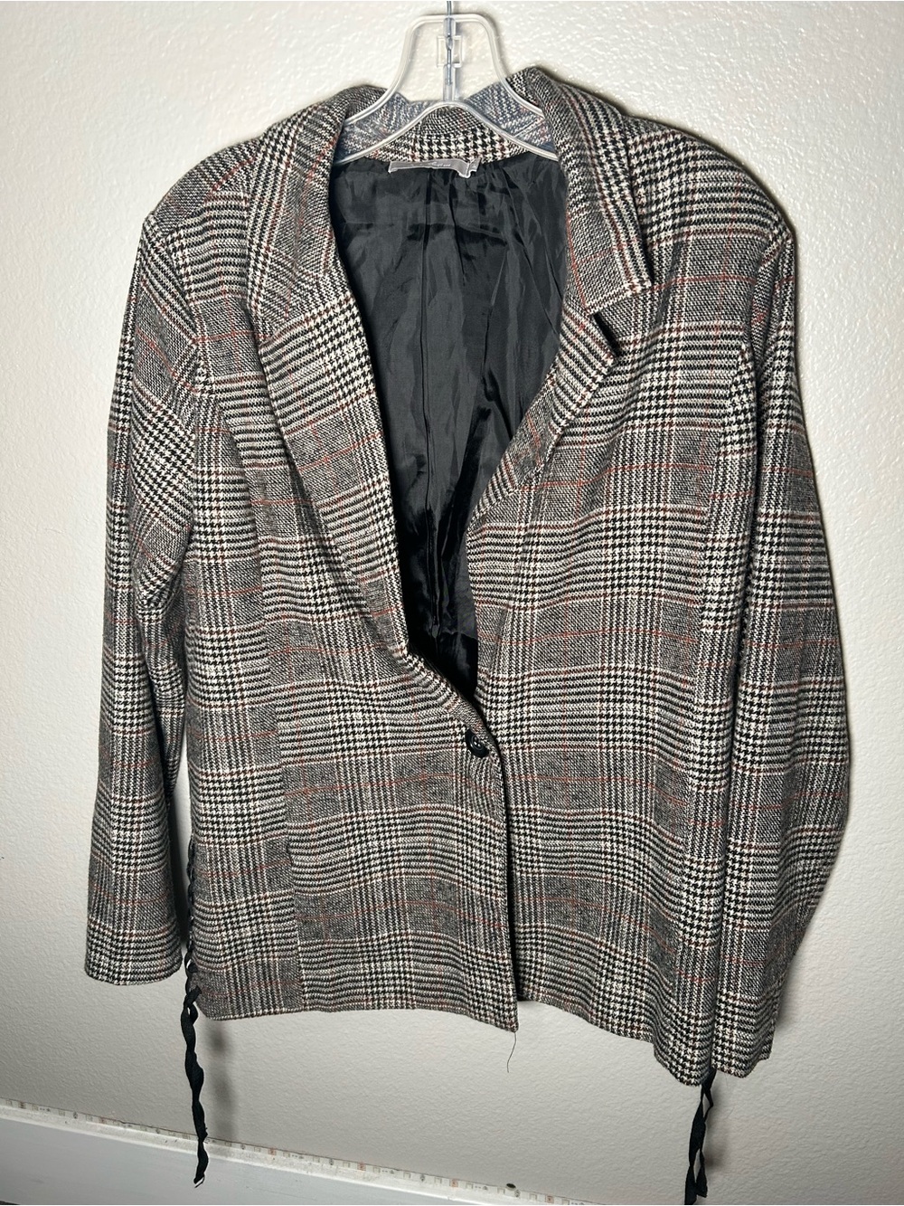 Nordstrom Plaid Single-Button Blazer - Black, Gray, Brown